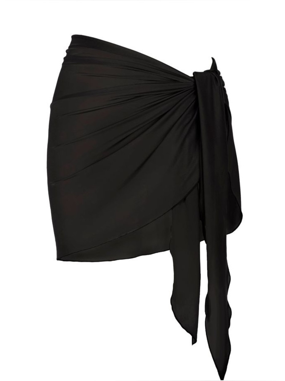 Black Chilly Jilly Sarong Skirt Tie OS